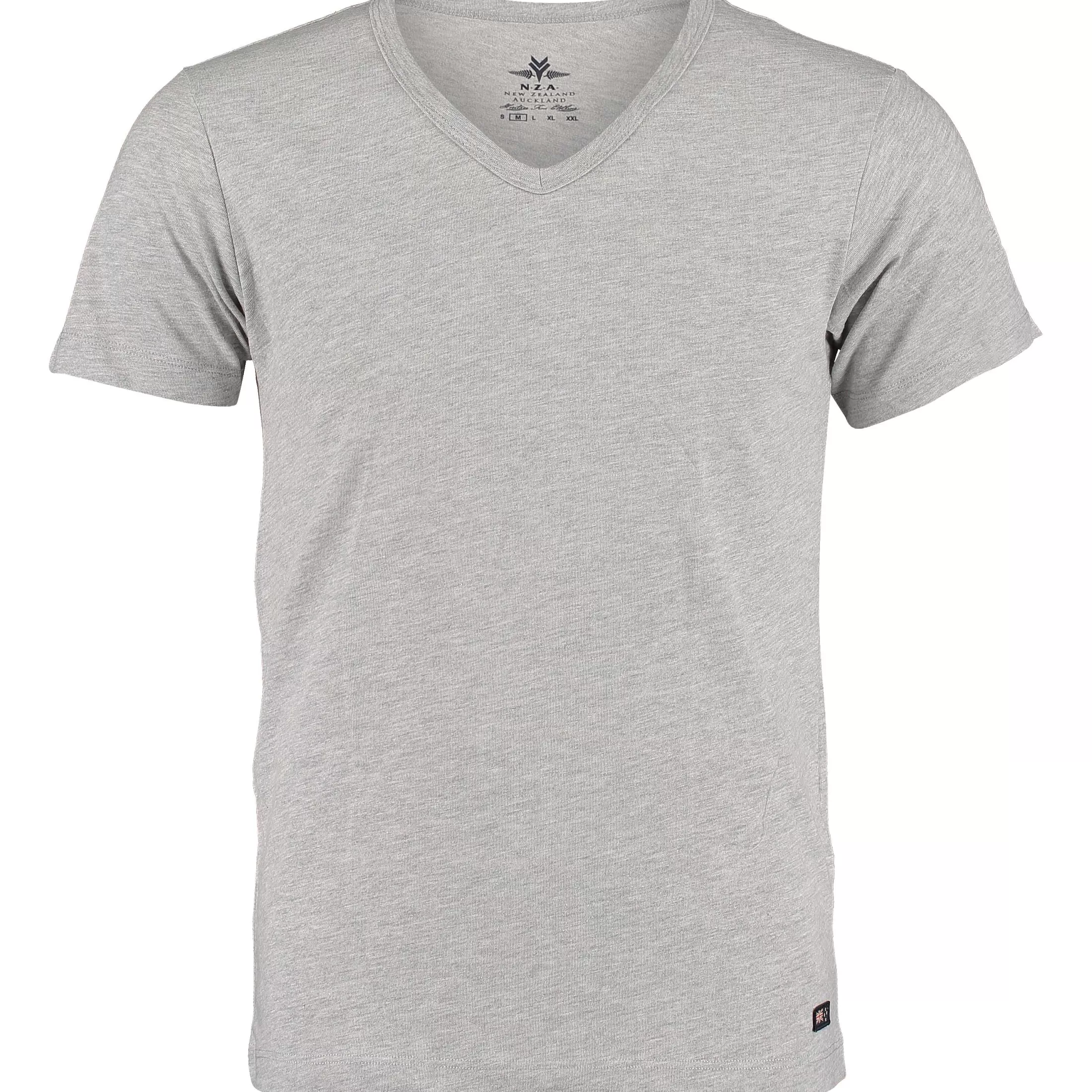 Hot NZA New Zealand Auckland Basic-T-Shirt Mit V-Ausschnitt 2 Pack In Grau