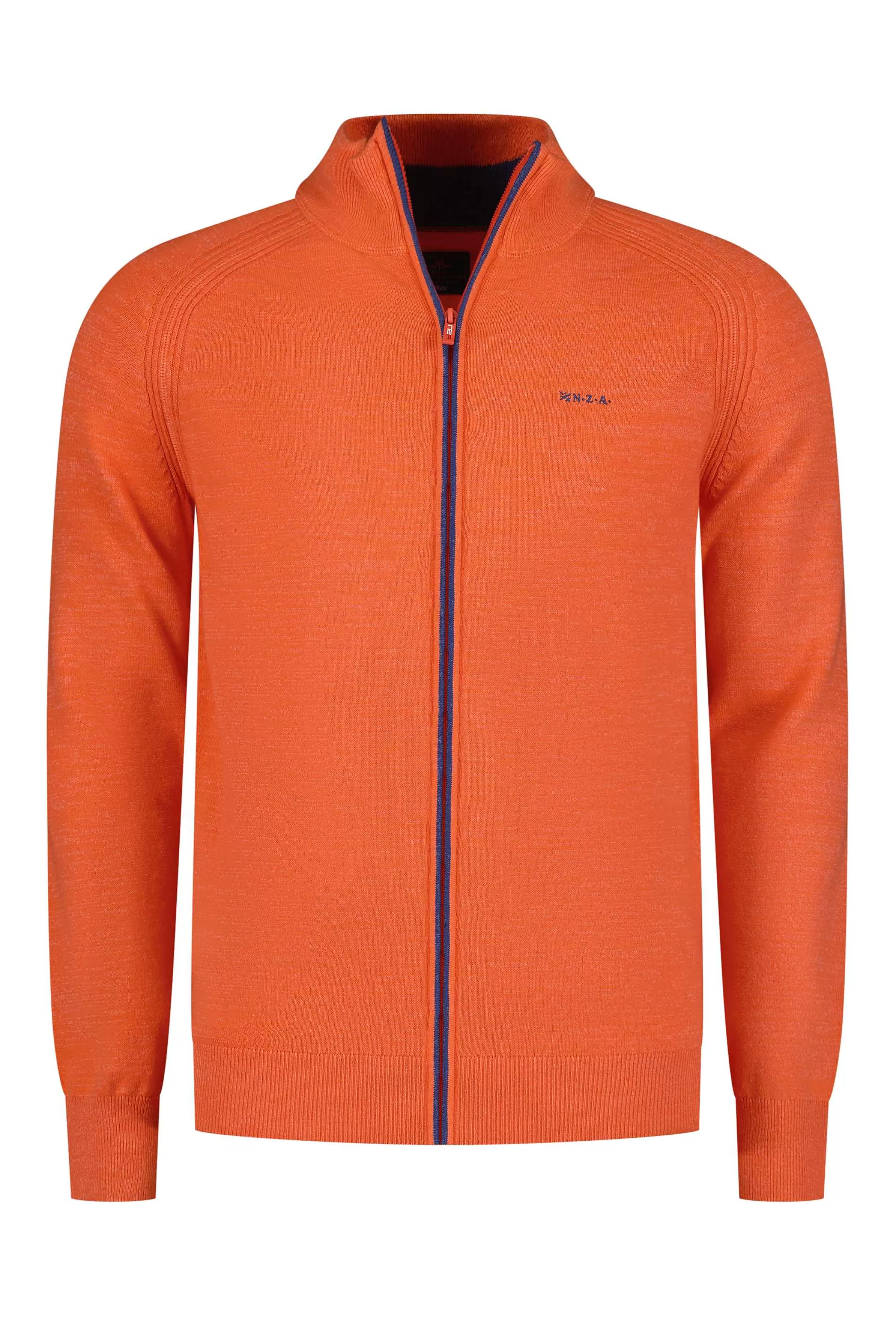 Hot NZA New Zealand Auckland Baumwoll-Cardigan Mit Reisverschluss-Golden Orange