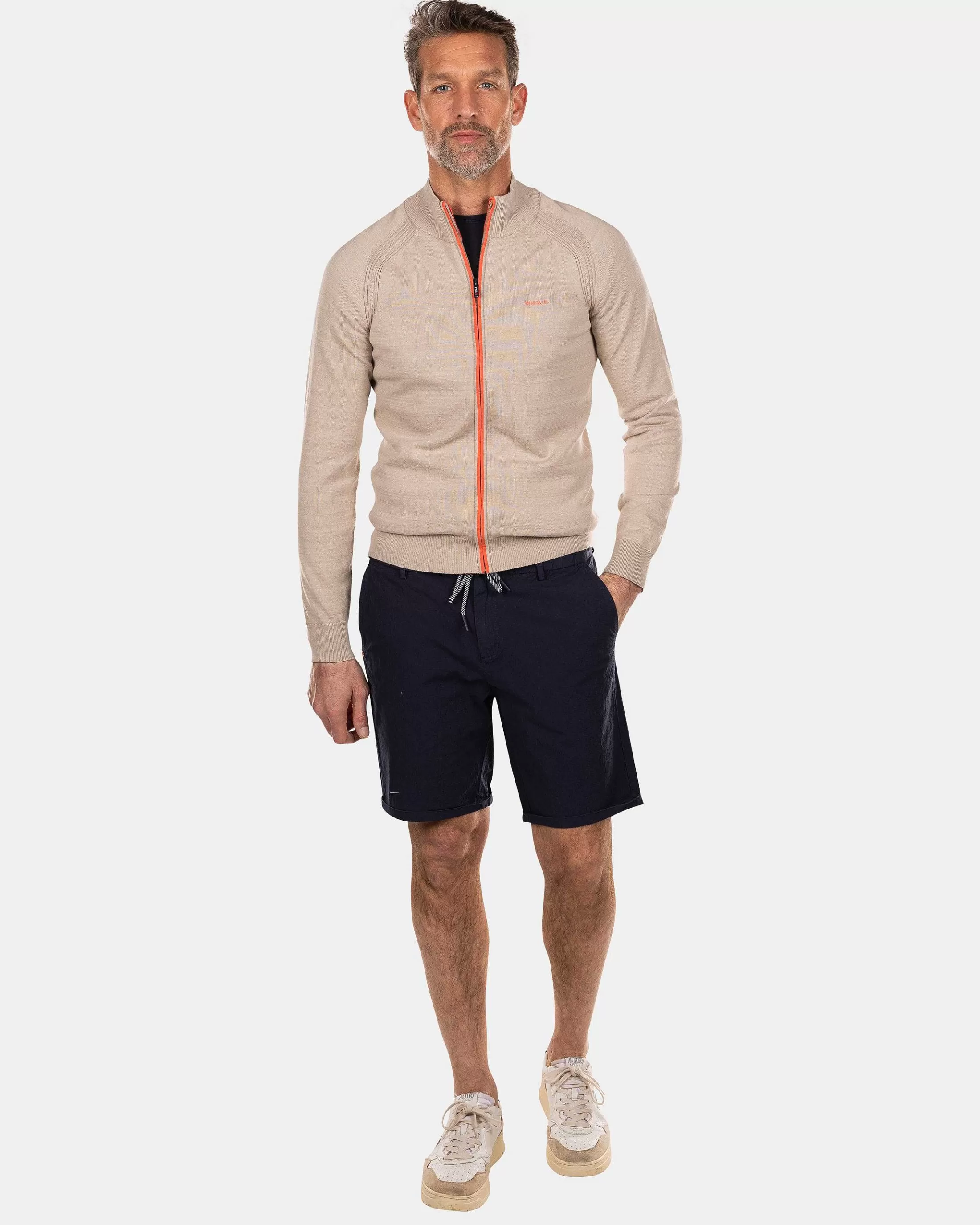 Online NZA New Zealand Auckland Baumwoll-Cardigan Mit Reisverschluss-Shimmering Sand