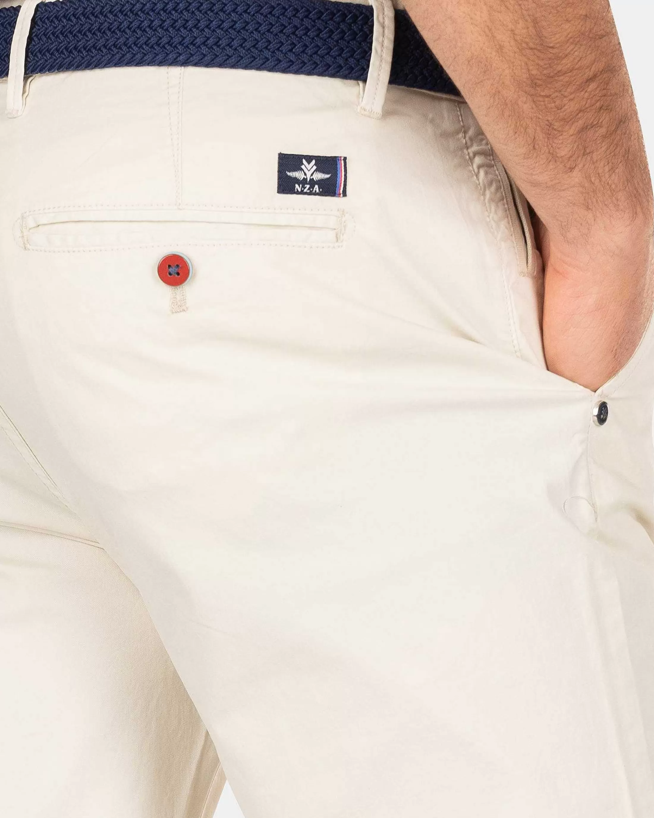 New NZA New Zealand Auckland Baumwoll-Chino Mit Stretch-Cream