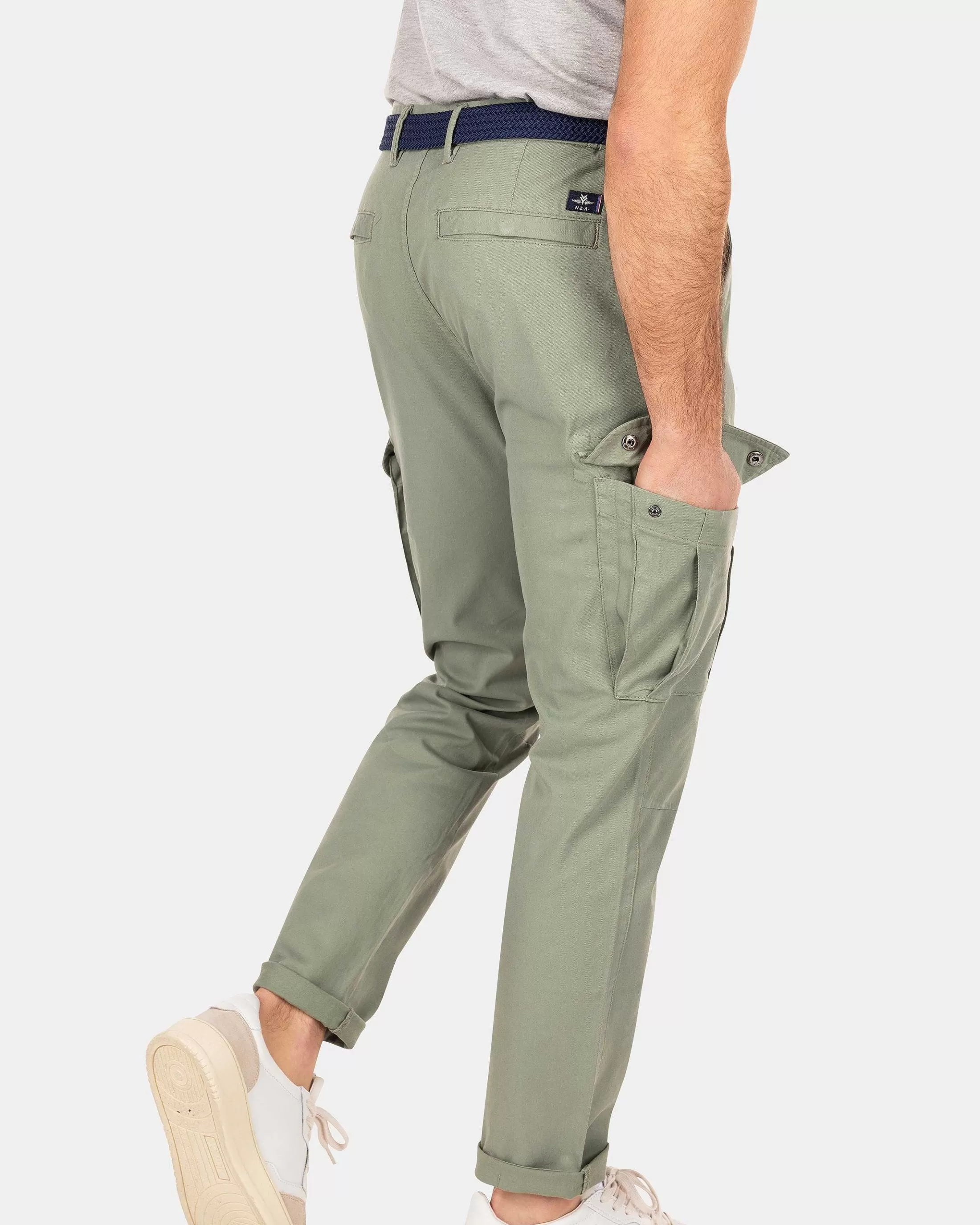 Best NZA New Zealand Auckland Cargohose Aus Baumwolle-Mellow Army