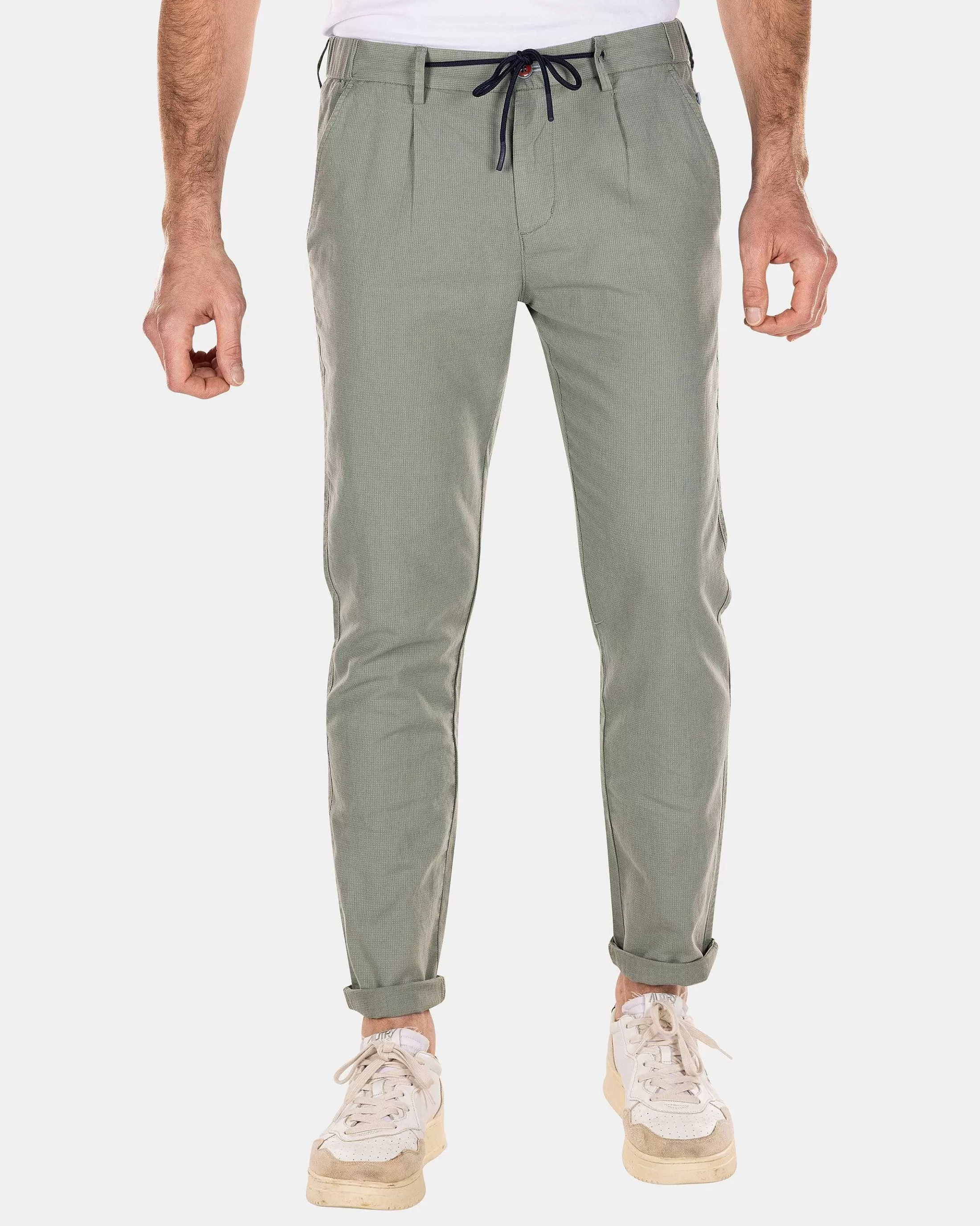 Cheap NZA New Zealand Auckland Chinos Aus Leinen Und Baumwolle-Mellow Army