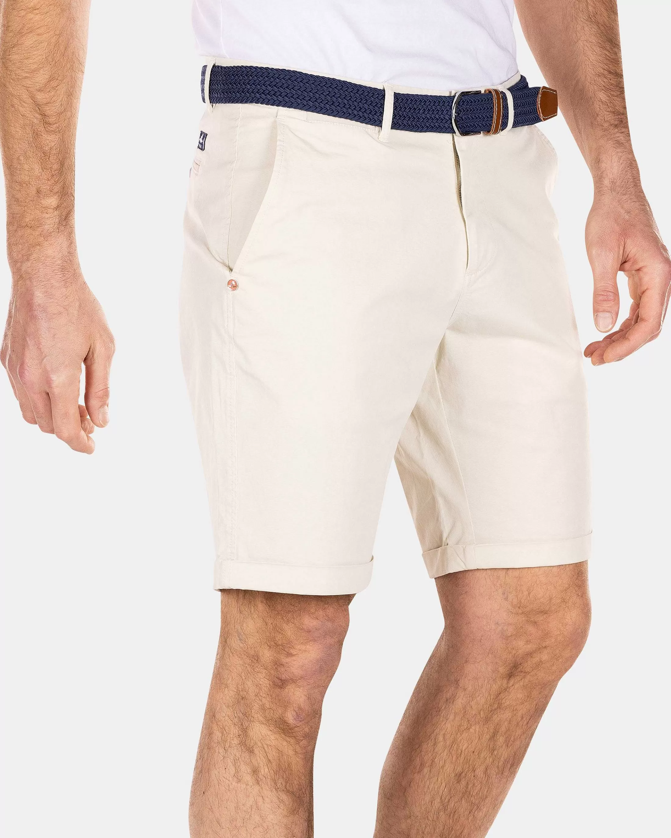 Outlet NZA New Zealand Auckland Chino-Shorts Aus Baumwolle-Cream