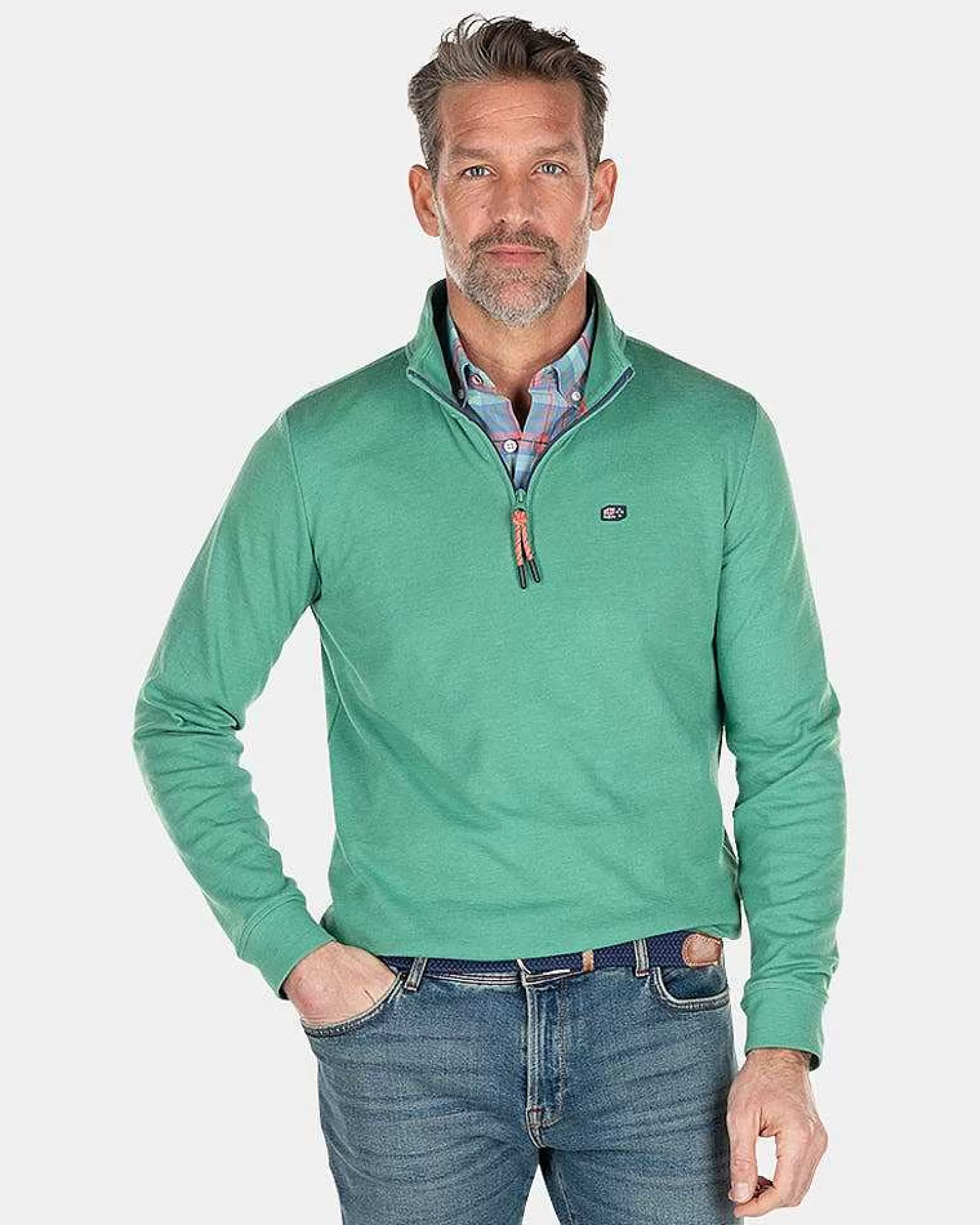 Flash Sale NZA New Zealand Auckland Fleecepullover Mit Reisverschluss-Amazon Green