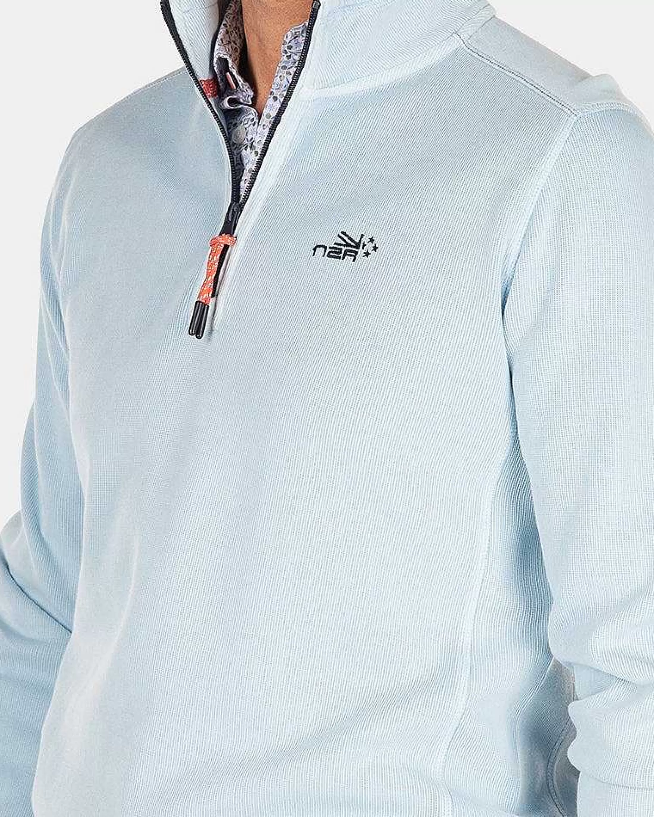 Online NZA New Zealand Auckland Gerippter Pullover Mit Reisverschluss-Rhythm Blue