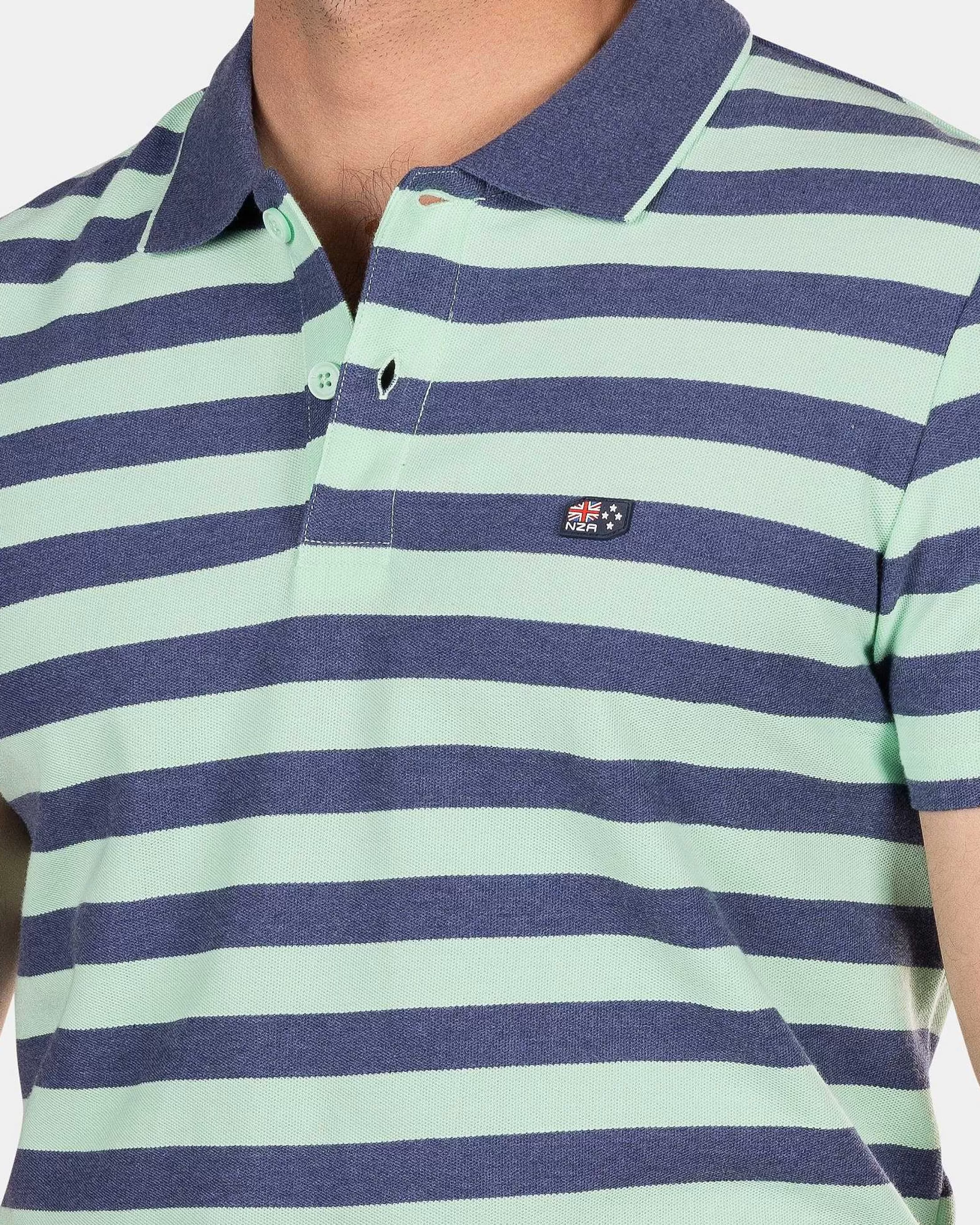 Hot NZA New Zealand Auckland Gestreiftes Polo-Dusk Navy