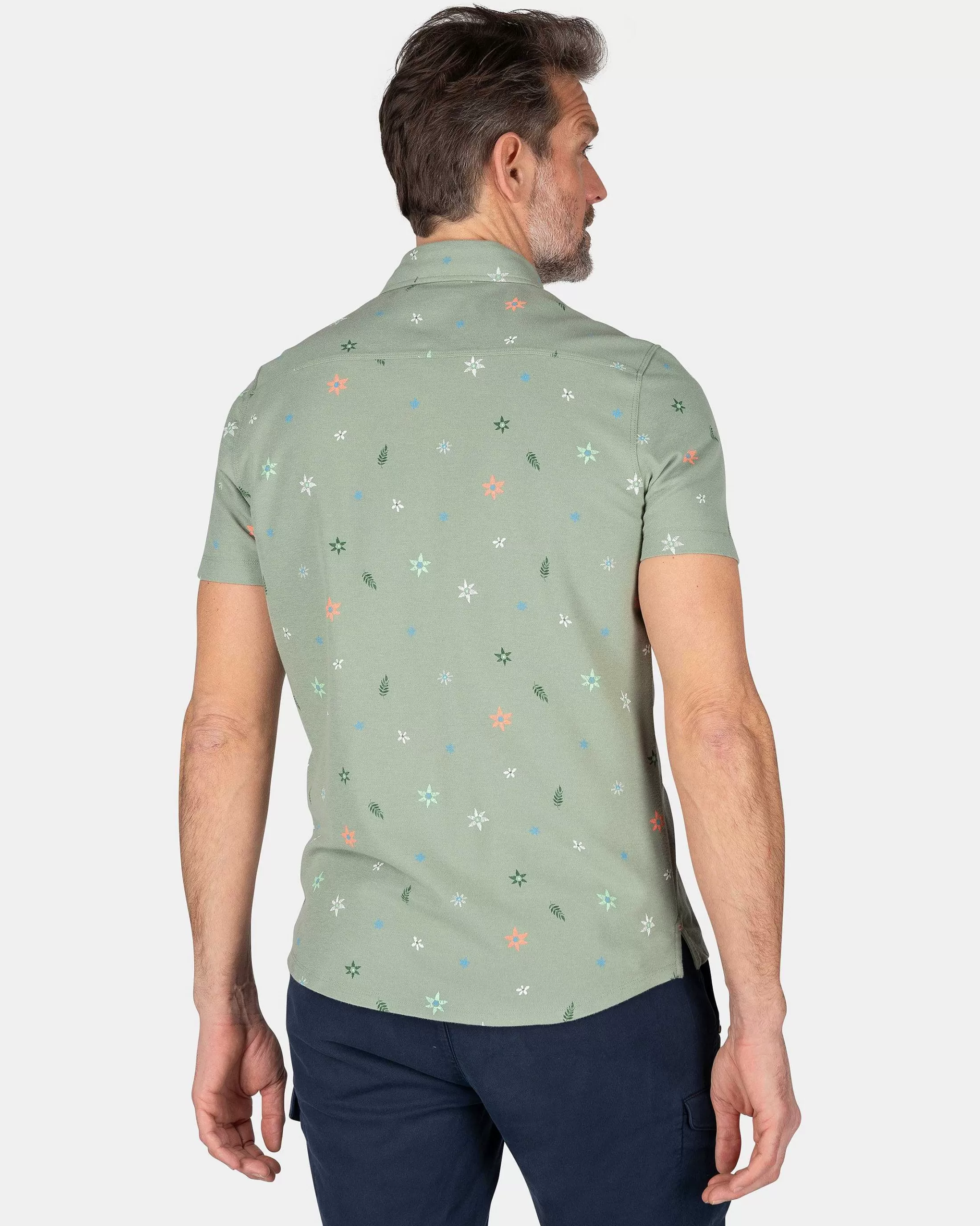 Shop NZA New Zealand Auckland Grunes Hemd Mit Blumen-Mellow Army
