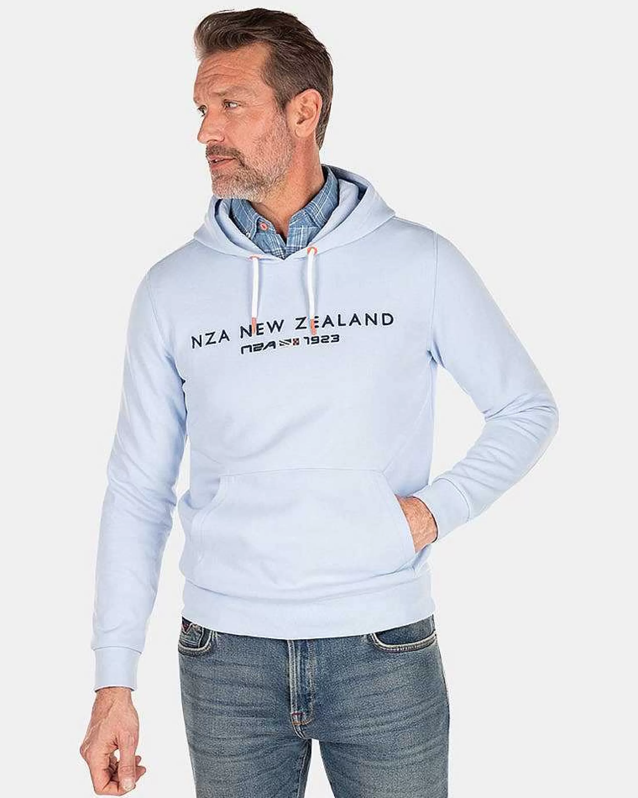 Clearance NZA New Zealand Auckland Kapuzenpullover Mit Logo-Rhythm Blue