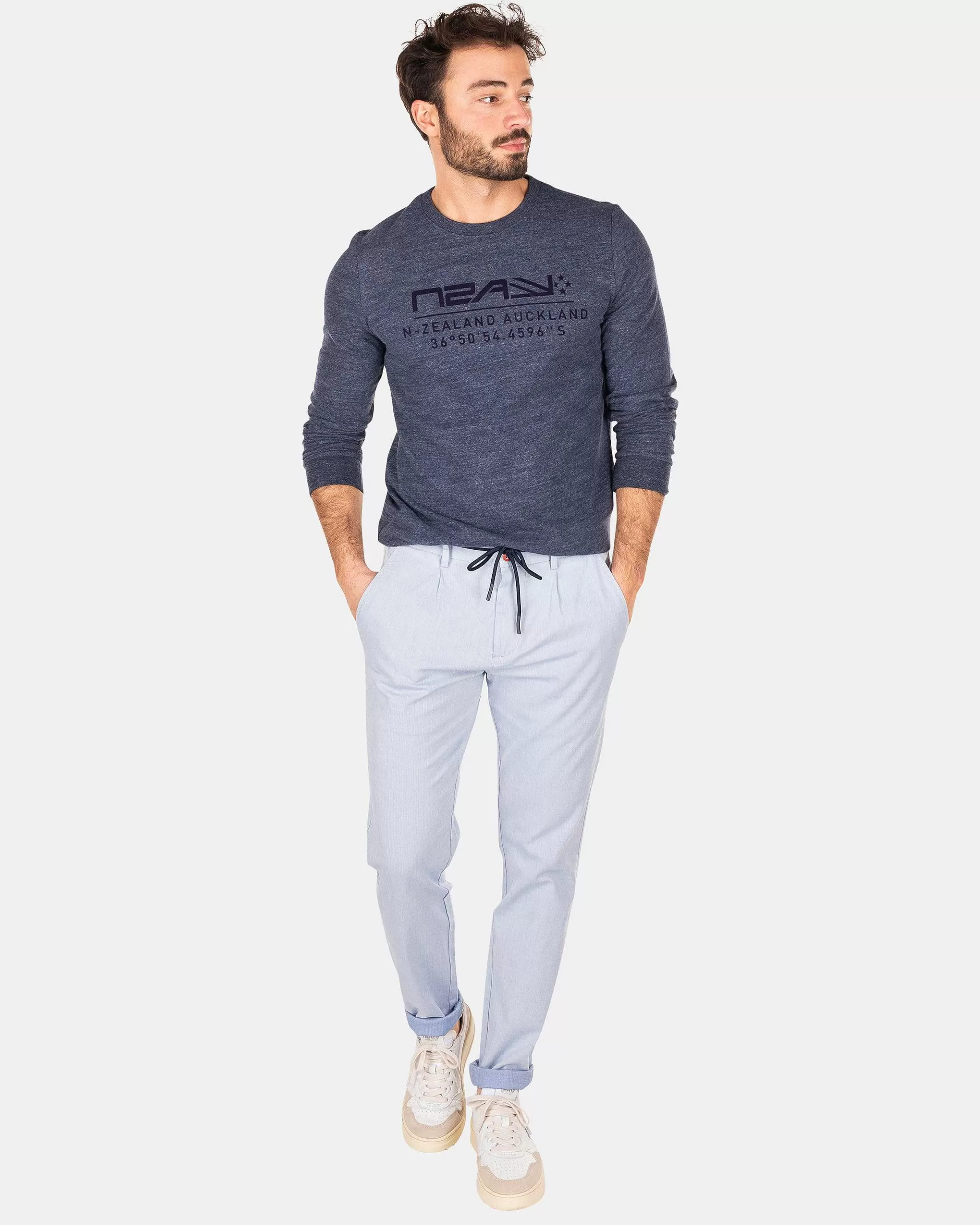 Shop NZA New Zealand Auckland Langarm Mit Rundhalsausschnitt-Traditional Navy