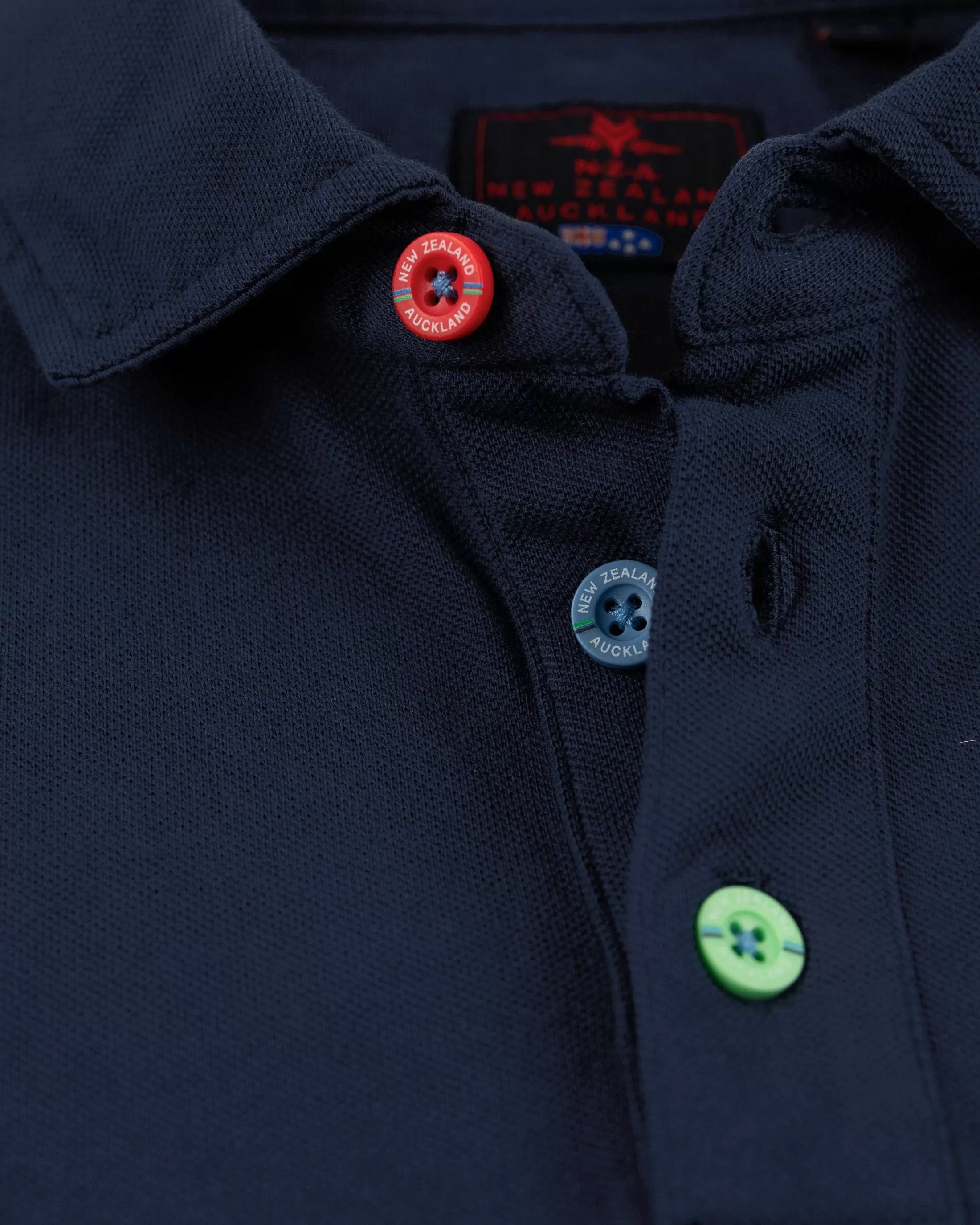 Fashion NZA New Zealand Auckland Nza Heritage Cotton Polo Shirt-Key Navy