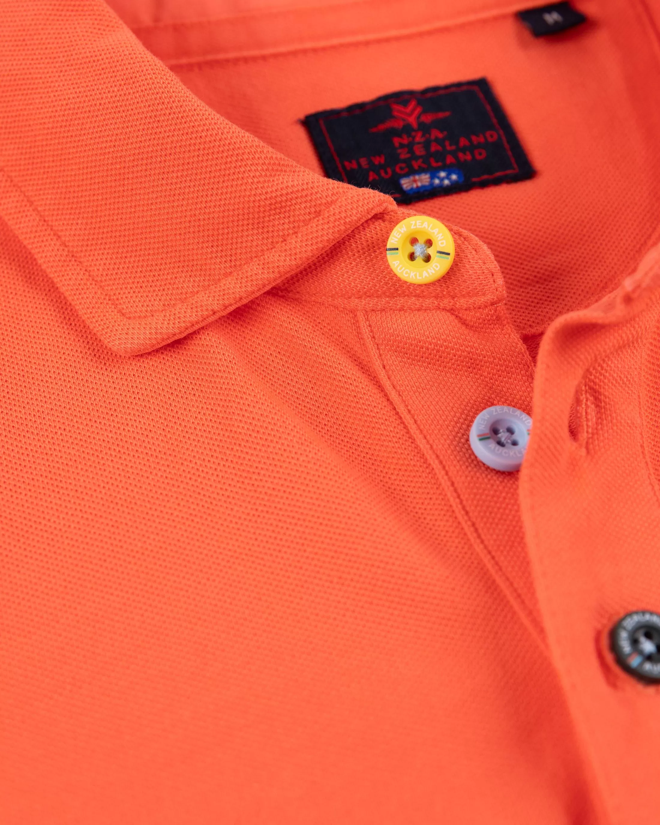 Shop NZA New Zealand Auckland Nza Heritage Polo Shirt-Burned Orange