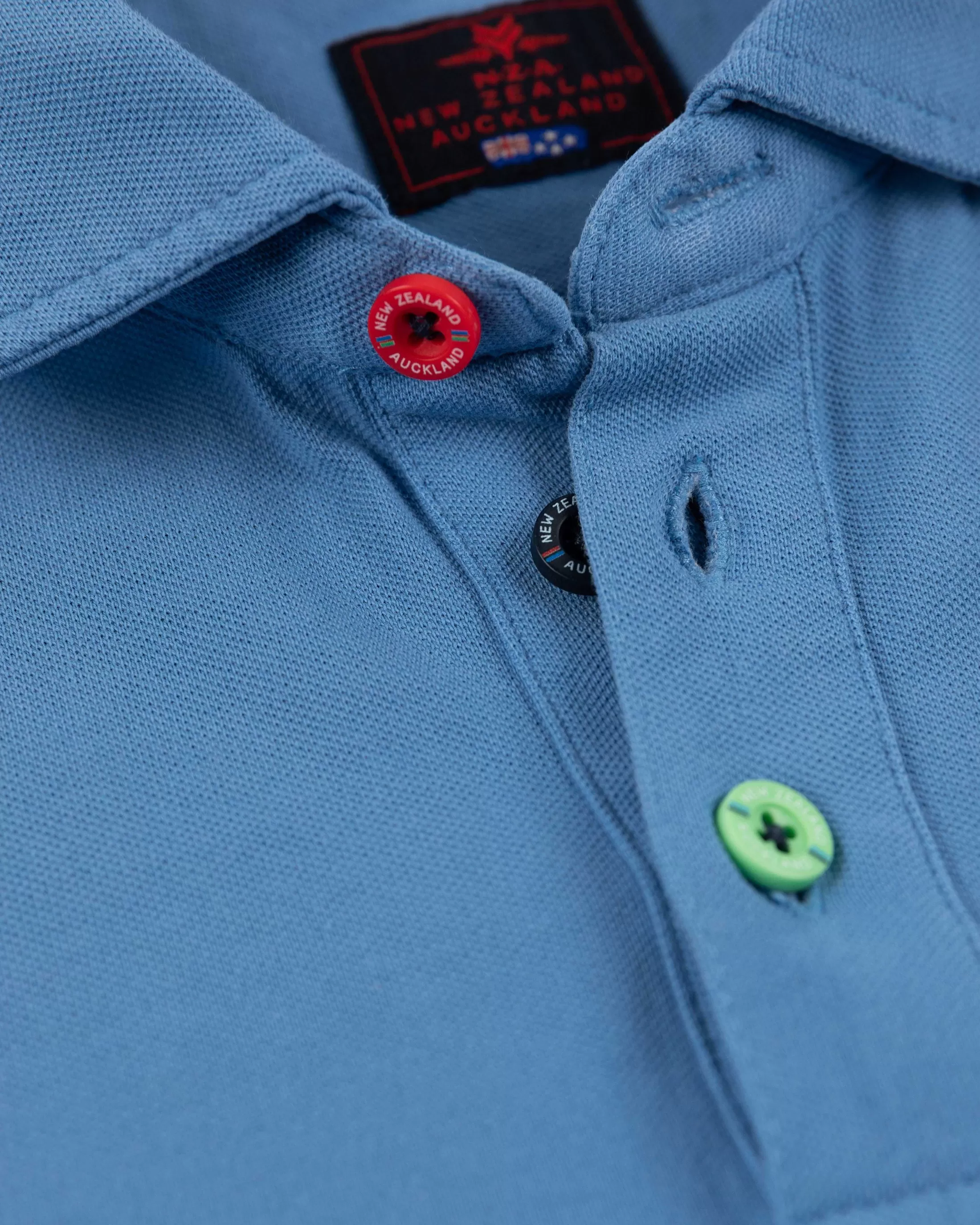 Best Sale NZA New Zealand Auckland Nza Heritage Polo Shirt-Full Blue