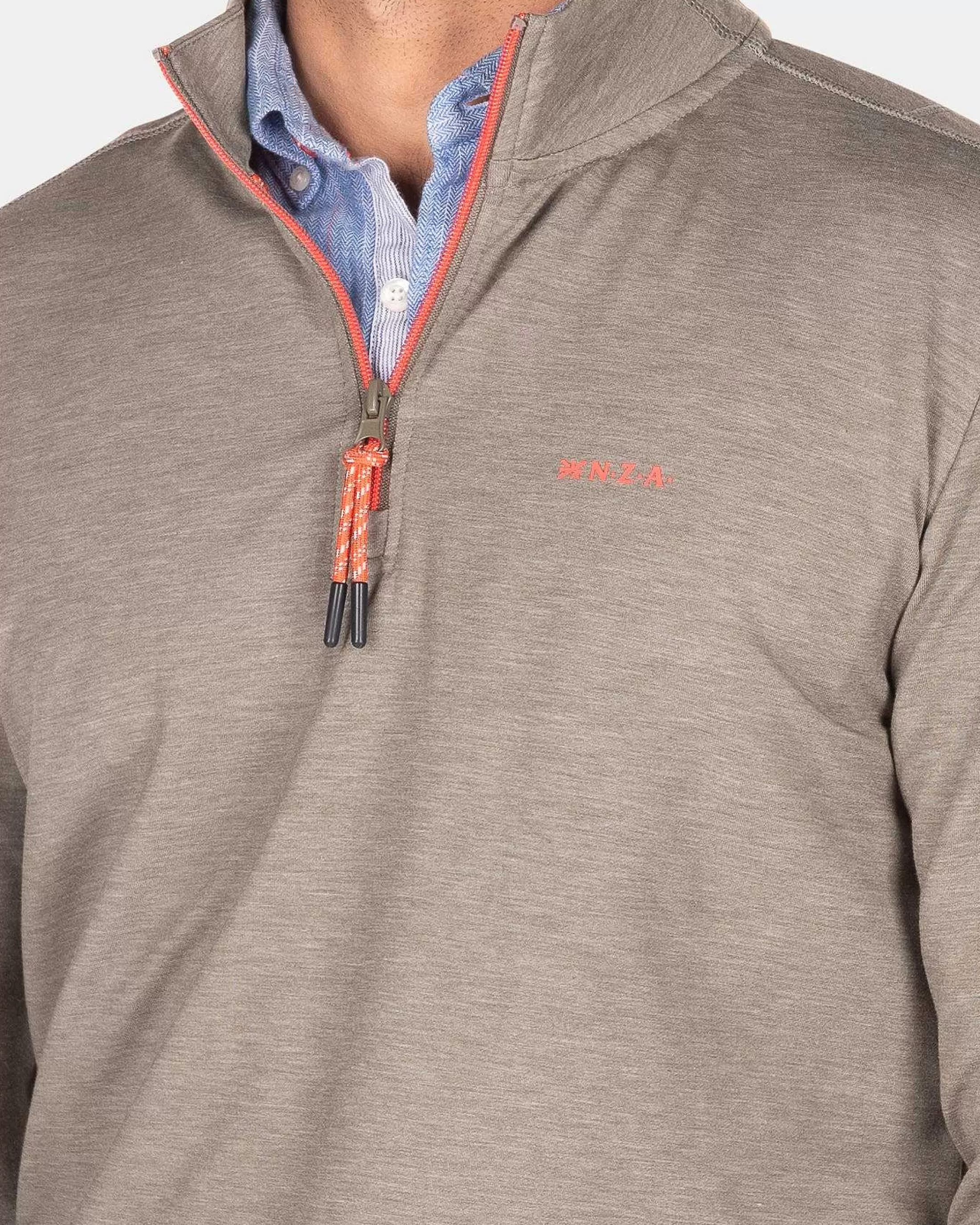 Clearance NZA New Zealand Auckland Pullover Mit Reisverschluss-Misty Army