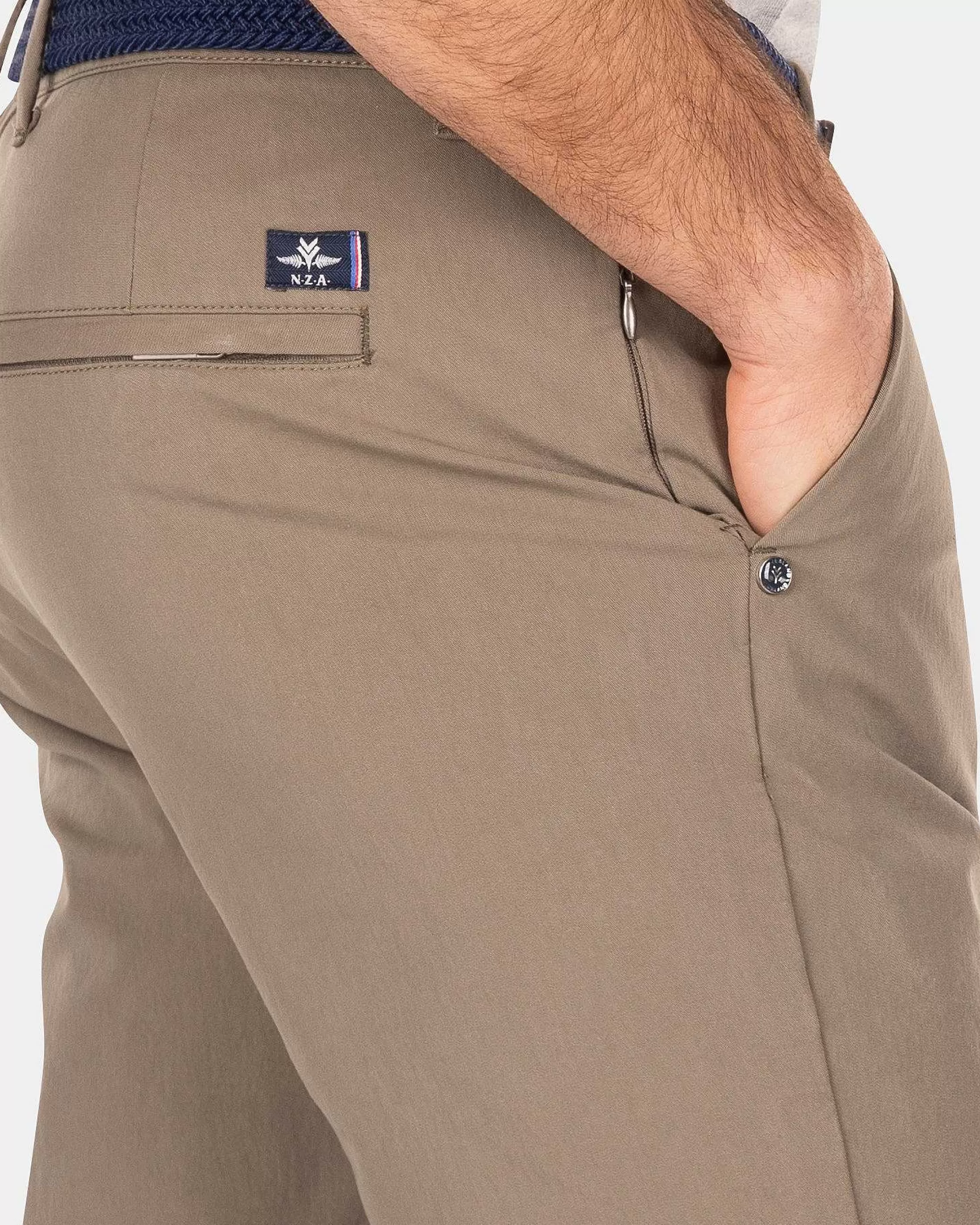 Flash Sale NZA New Zealand Auckland Schlichte Chino Mit Stretchanteil-Misty Army