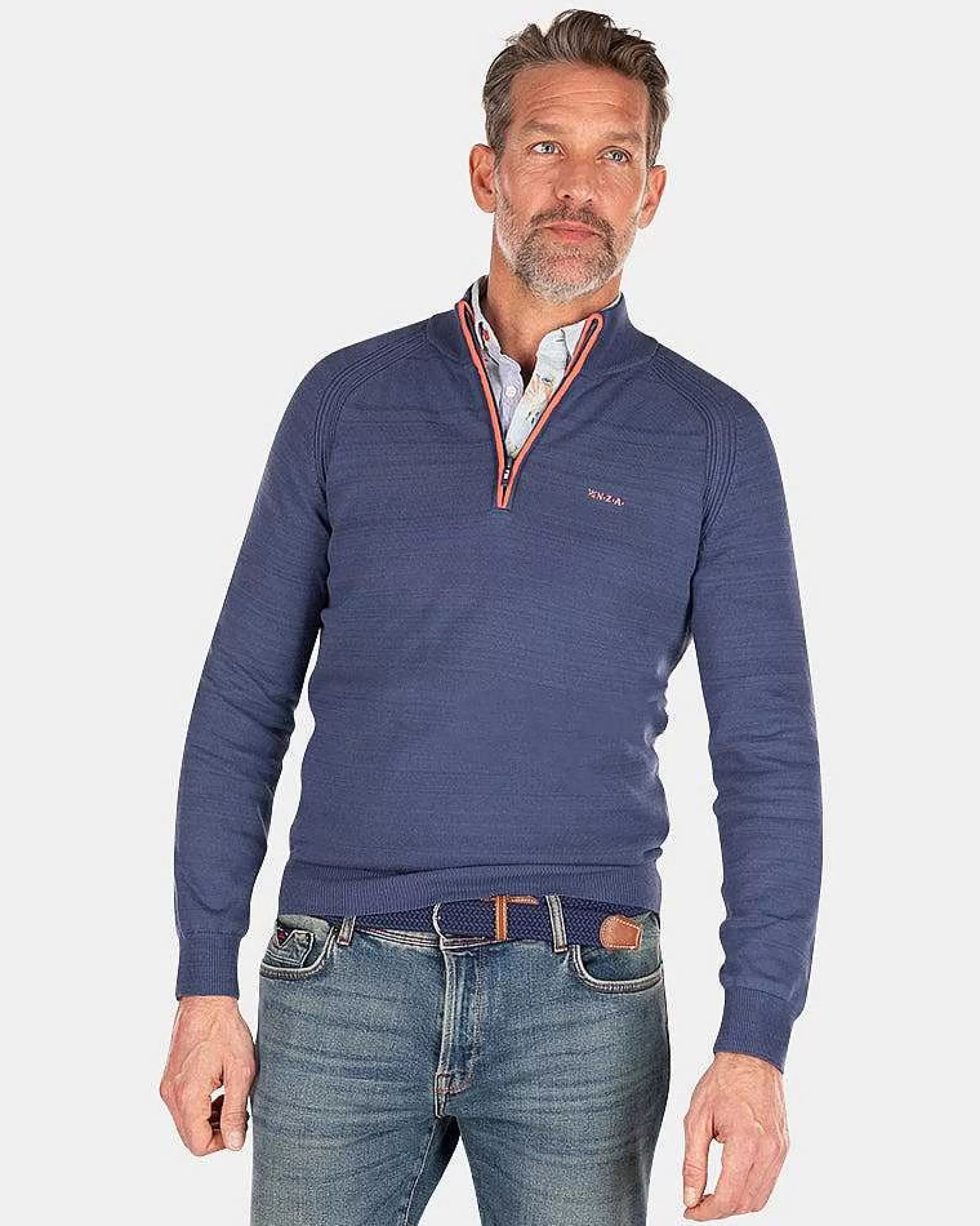 Sale NZA New Zealand Auckland Schlichter Baumwollpullover-Dusk Navy