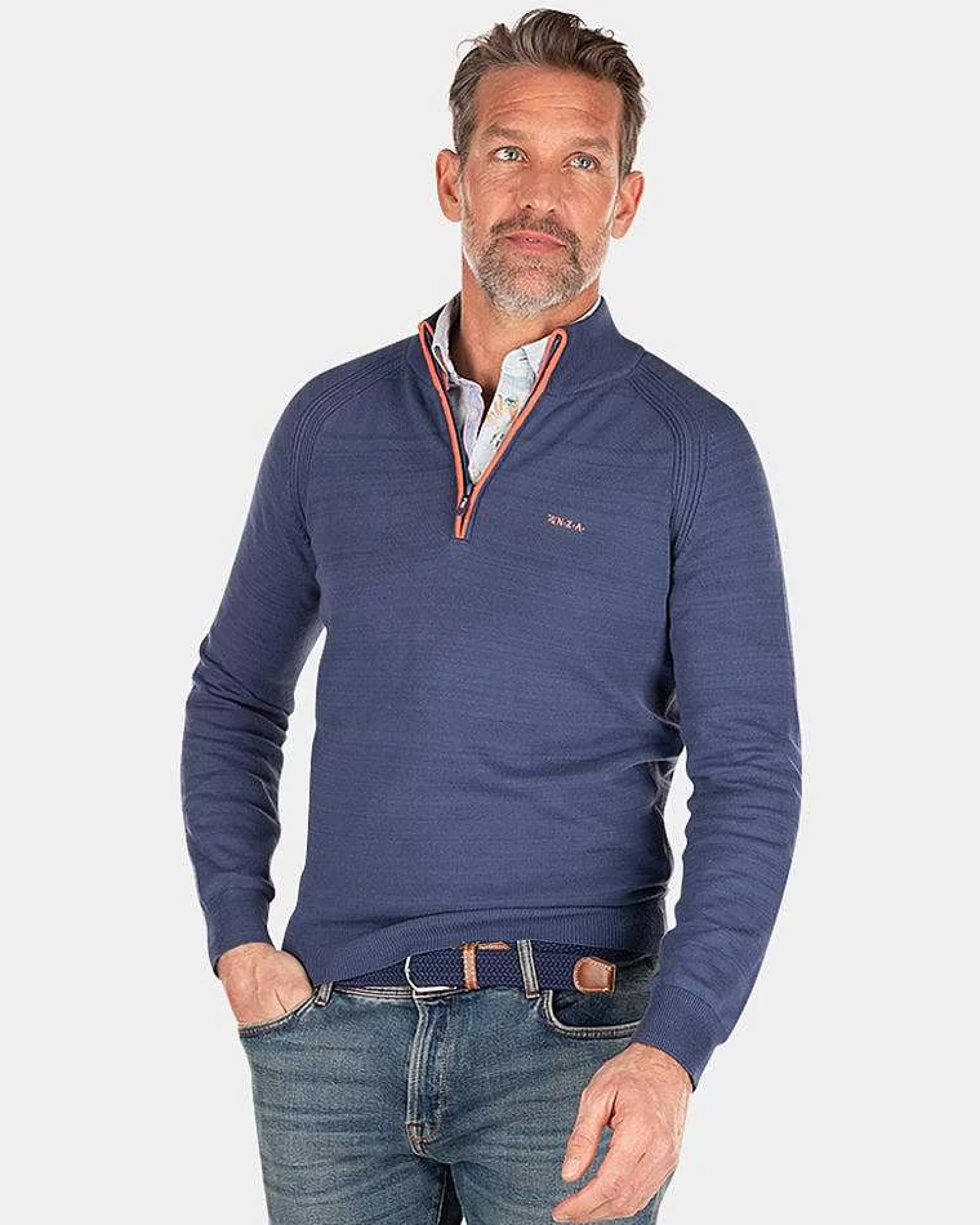 Sale NZA New Zealand Auckland Schlichter Baumwollpullover-Dusk Navy