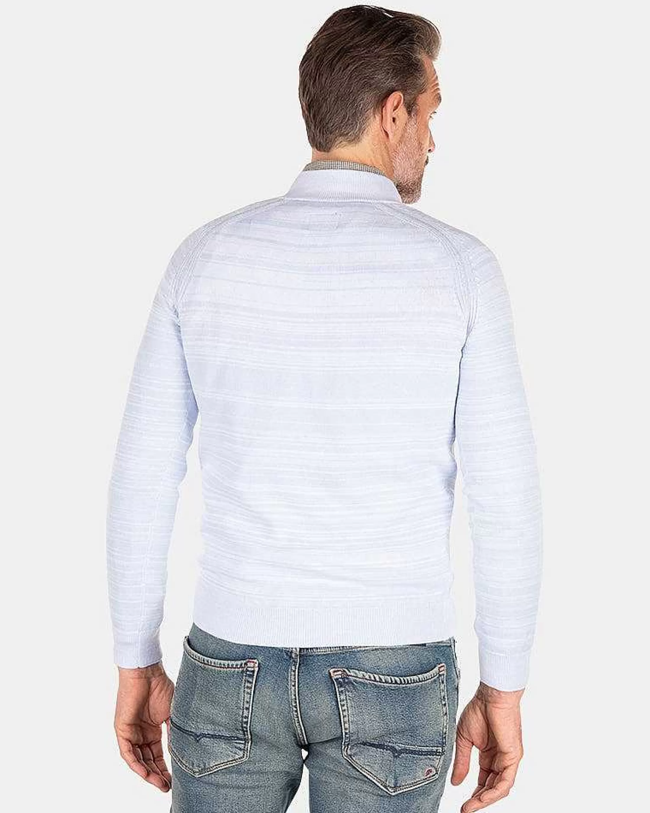 Online NZA New Zealand Auckland Schlichter Baumwollpullover-Rhythm Blue