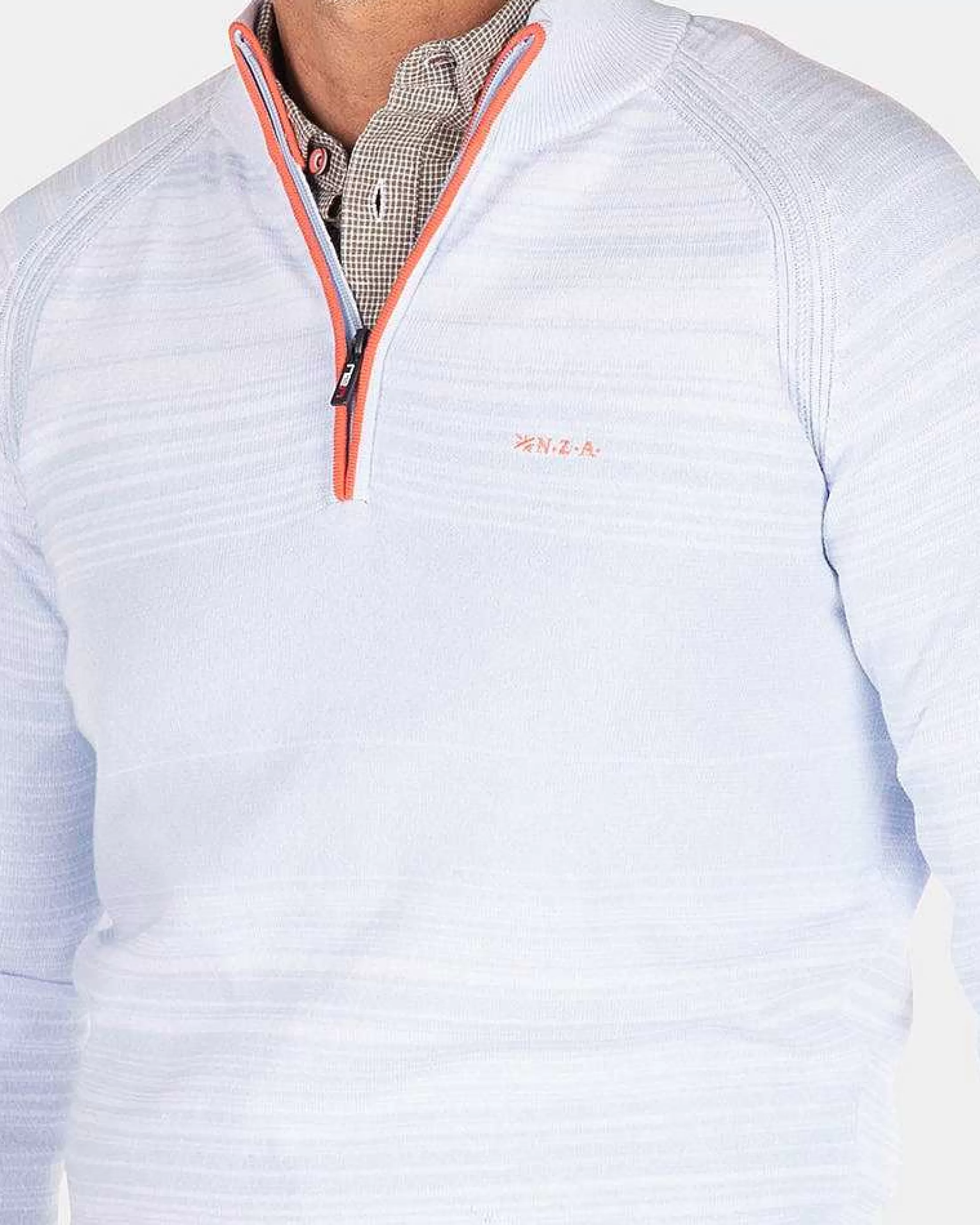 Online NZA New Zealand Auckland Schlichter Baumwollpullover-Rhythm Blue