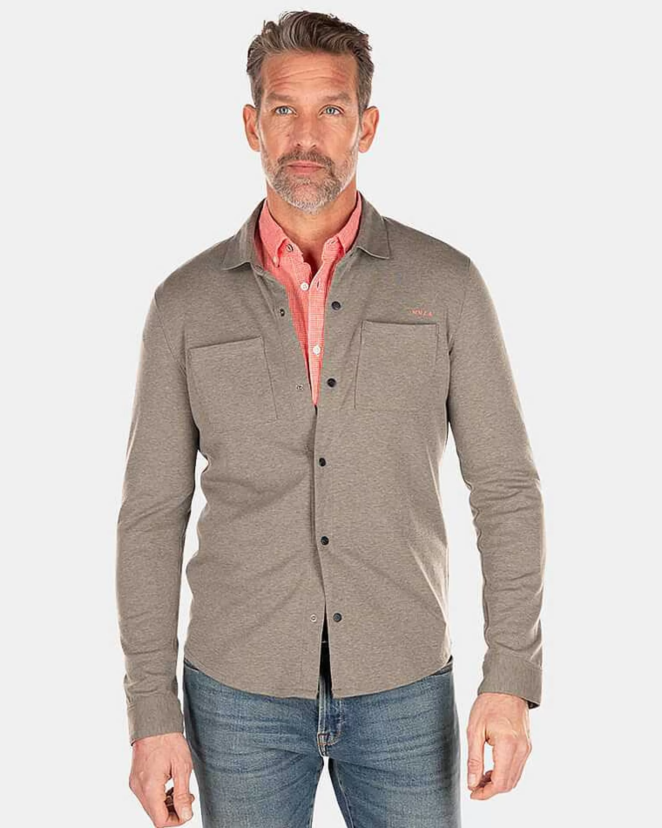 Flash Sale NZA New Zealand Auckland Schlichtes Hemd Mit Langen Armeln-Misty Army
