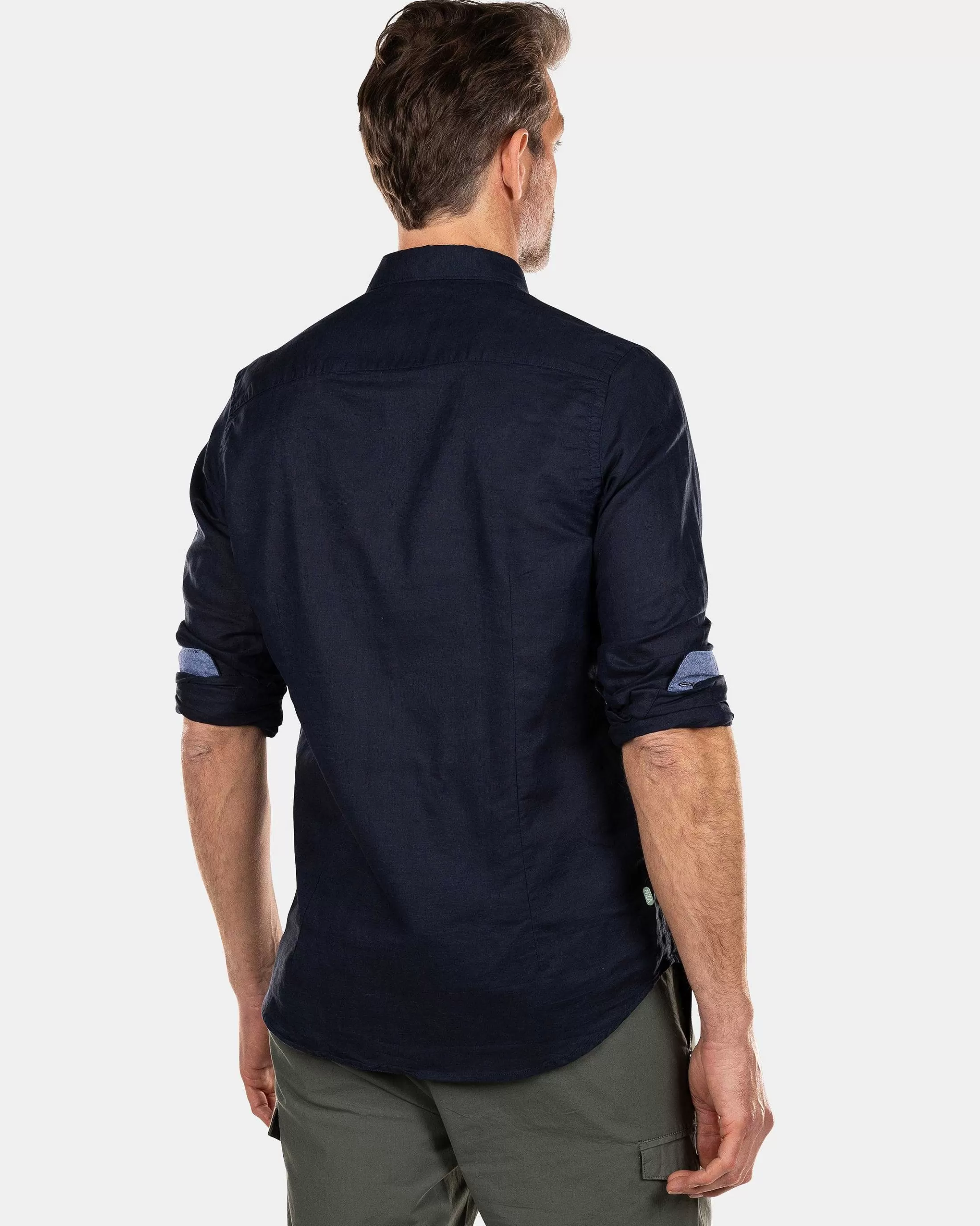 Shop NZA New Zealand Auckland Schlichtes Leinenhemd In Vielen Farben-Traditional Navy
