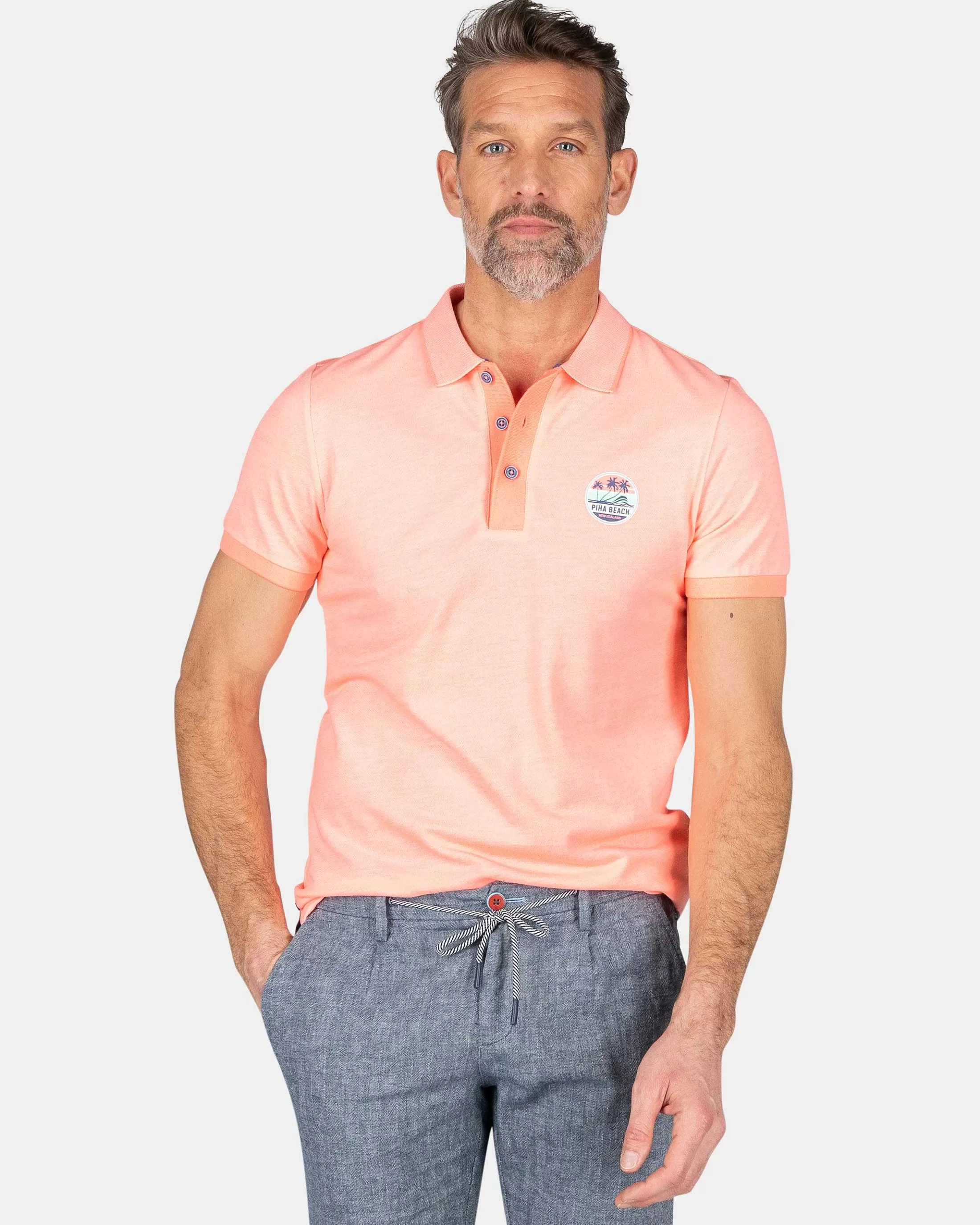Hot NZA New Zealand Auckland Schlichtes Polo Aus Baumwolle-Fury Pink