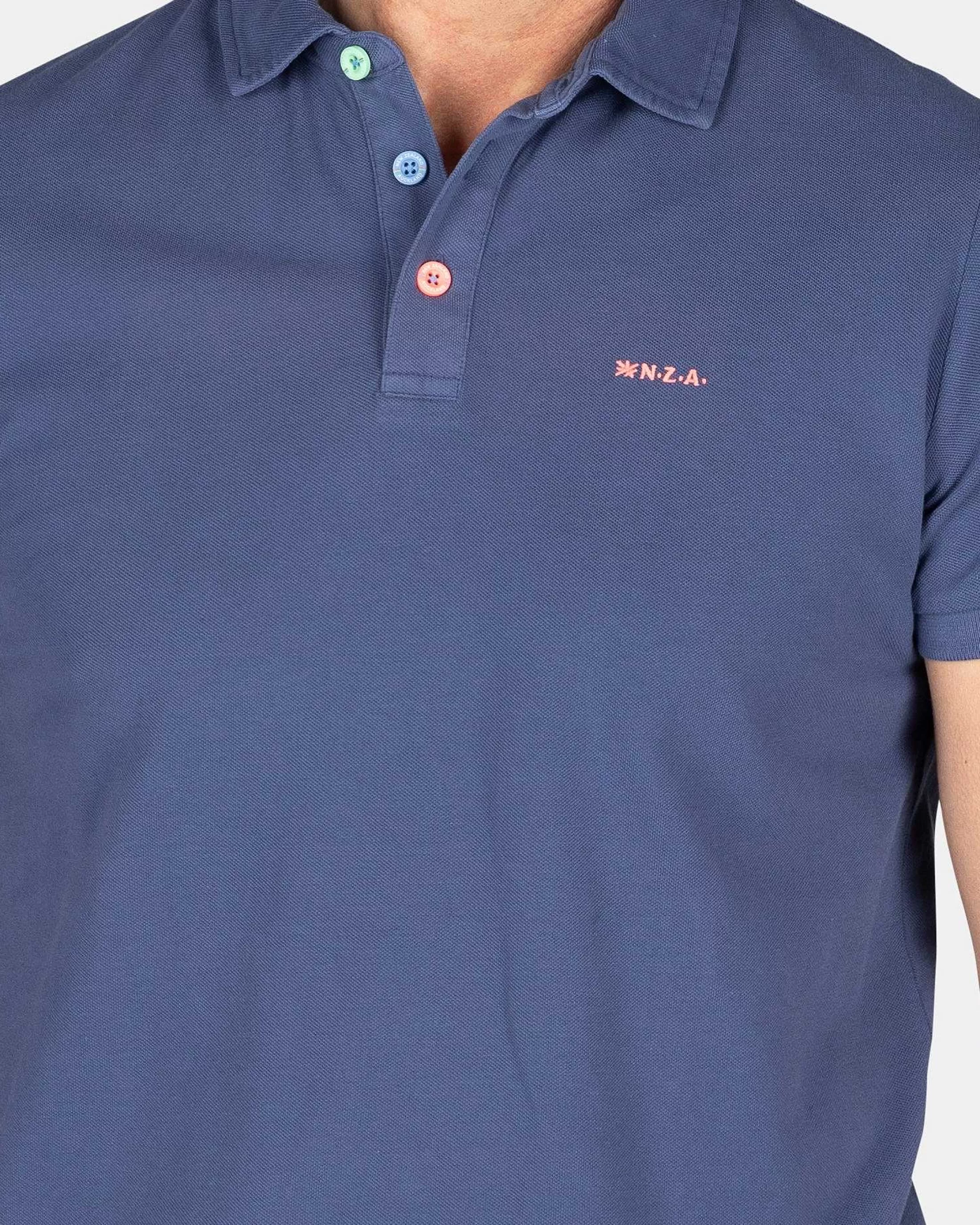 Hot NZA New Zealand Auckland Schlichtes Poloshirt Aus Baumwolle-Dusk Navy