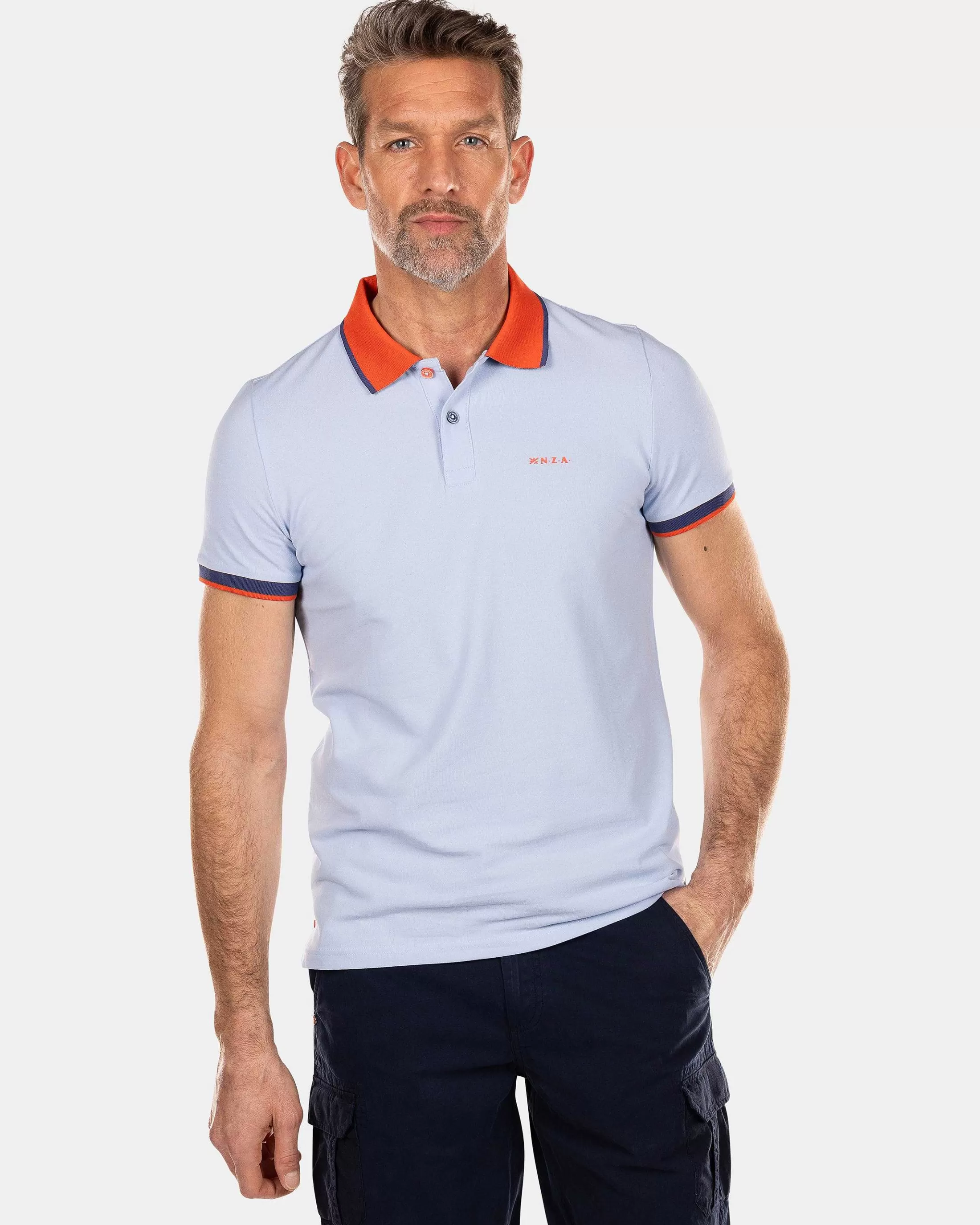 Flash Sale NZA New Zealand Auckland Sportliches Uni-Polo-Rhythm Blue