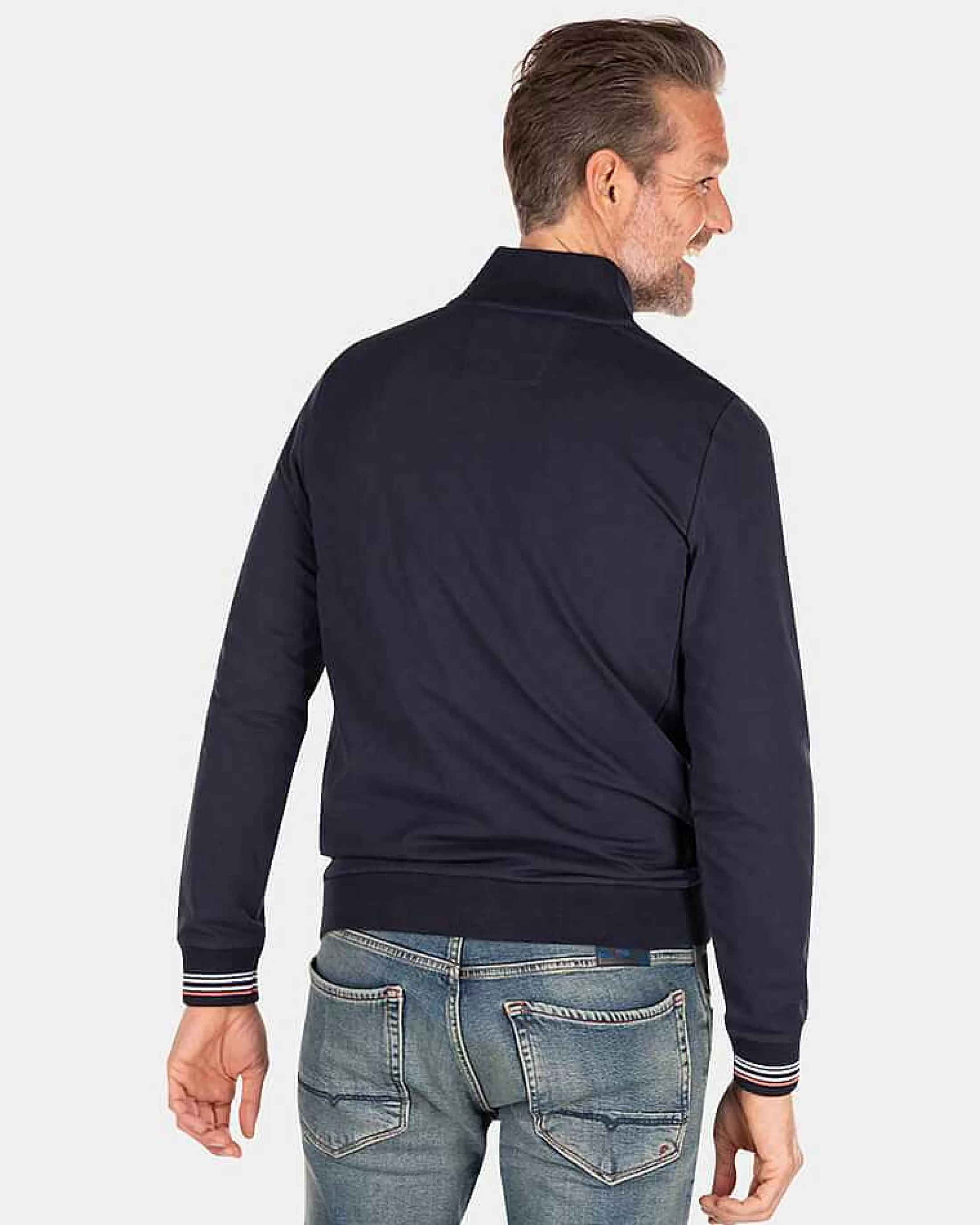 Discount NZA New Zealand Auckland Strickjacke Mit Farbigem Besatz-Traditional Navy