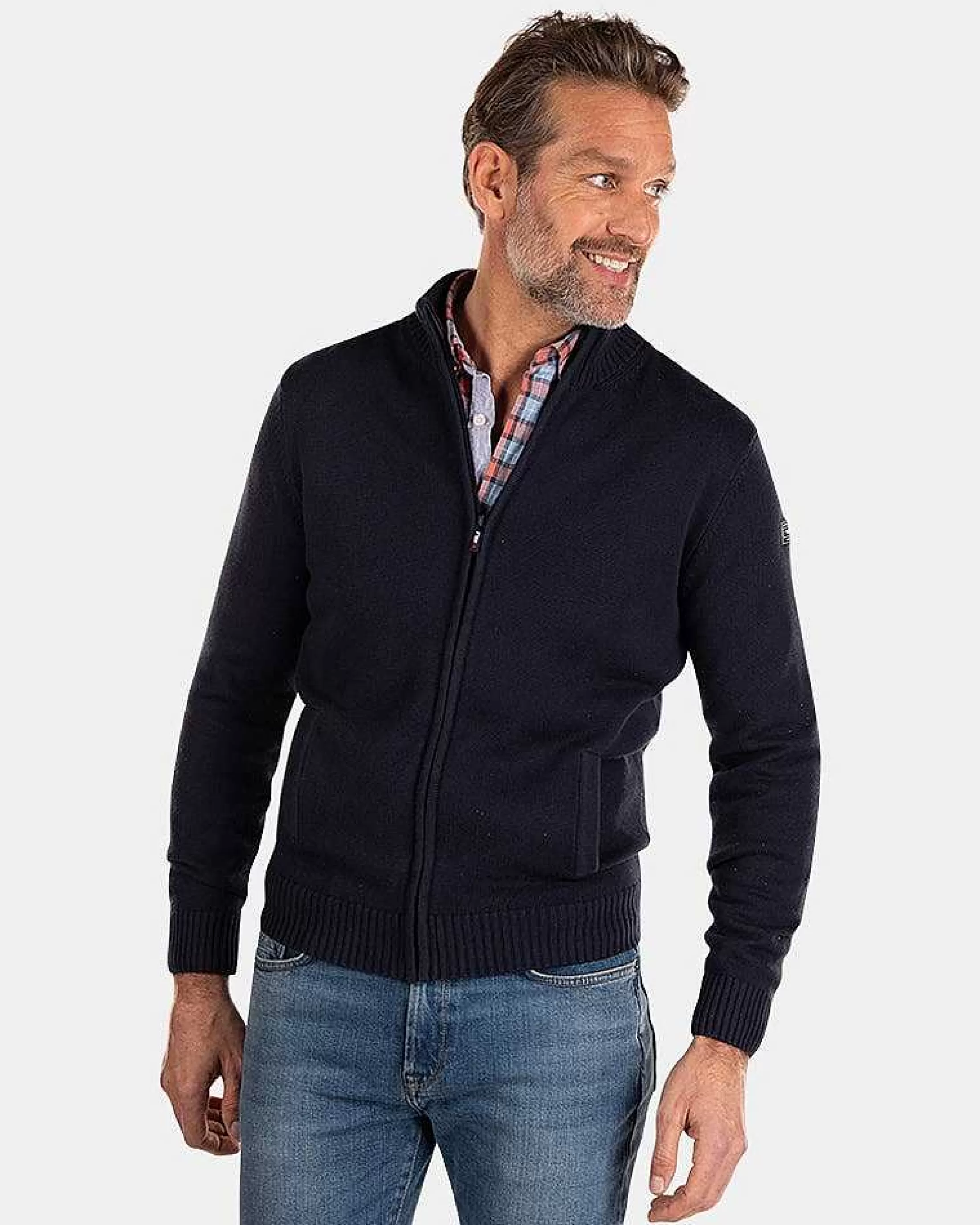 Fashion NZA New Zealand Auckland Strickjacke Mit Reisverschluss-Traditional Navy