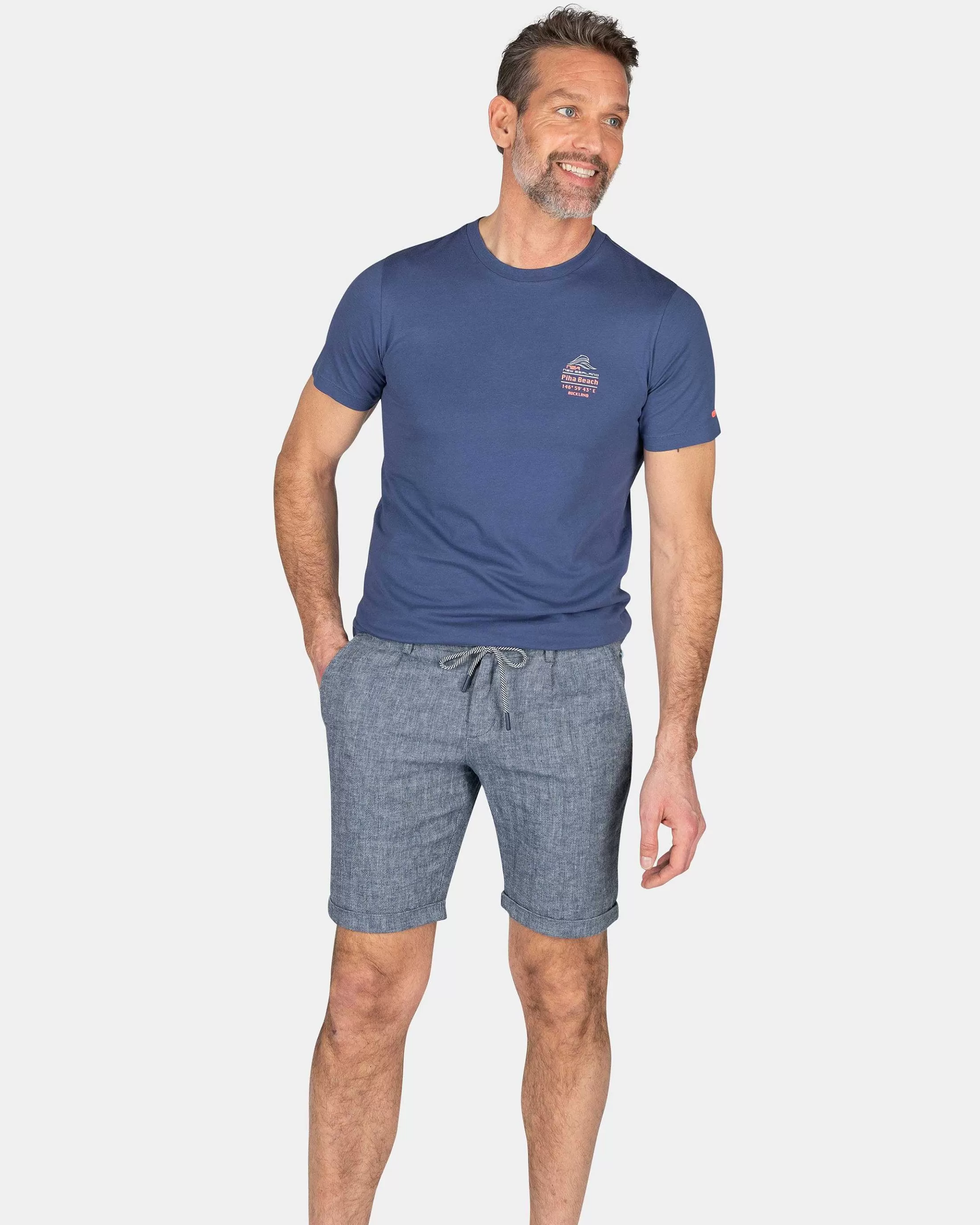 Sale NZA New Zealand Auckland T-Shirt Mit Rundhalsausschnitt-Dusk Navy