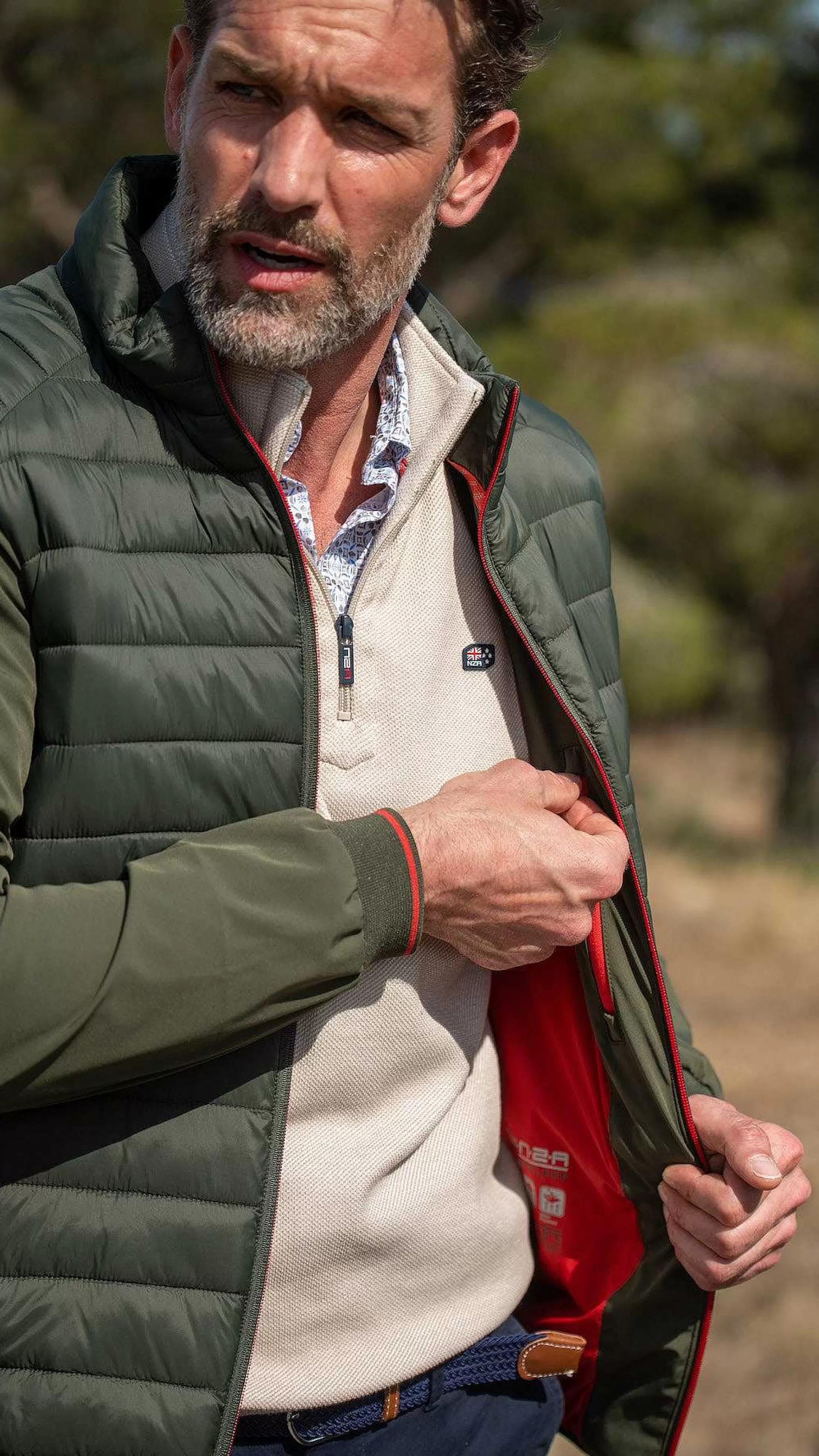 Online NZA New Zealand Auckland Wattierte Jacke Mit Softshell-Jacket Army