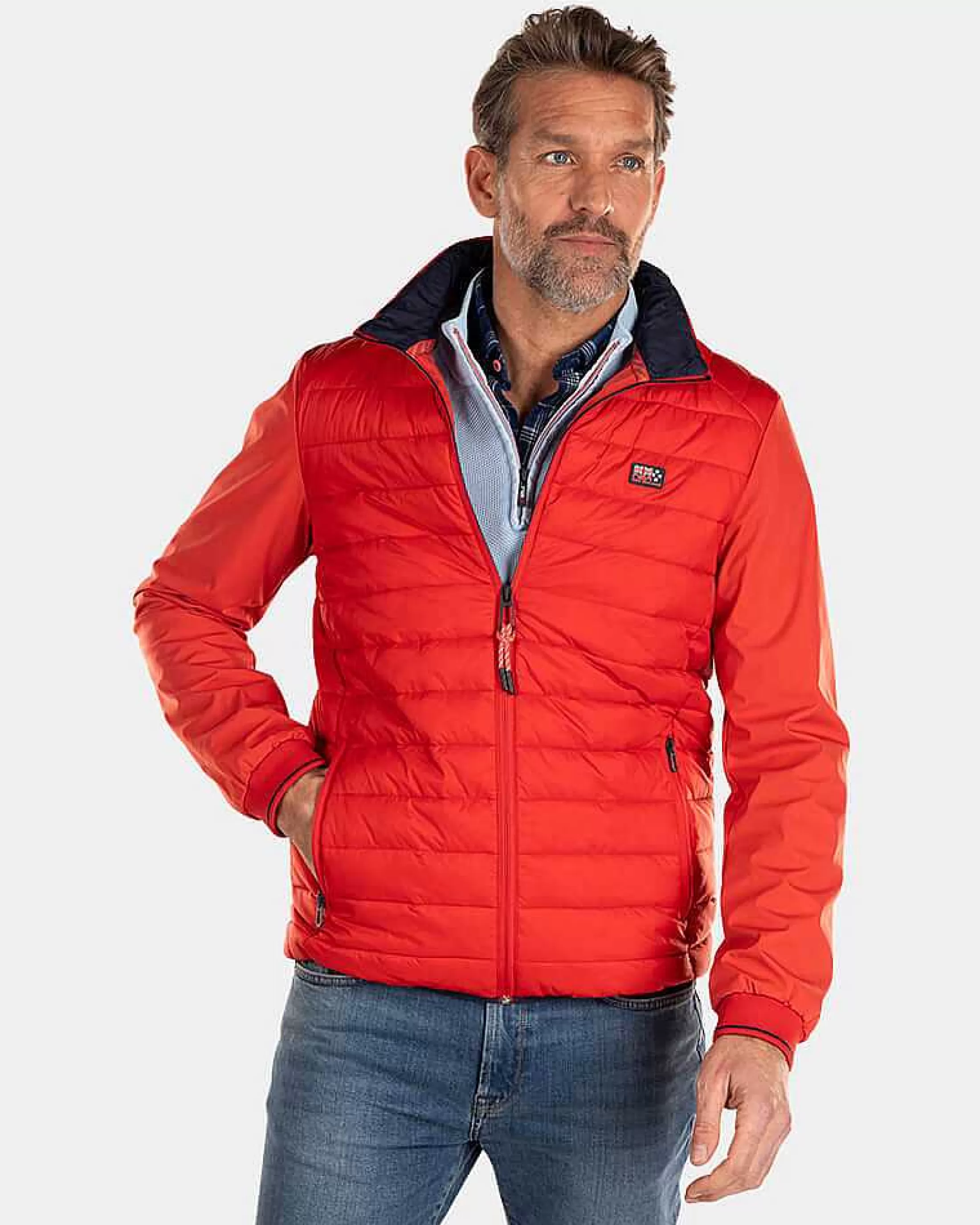Outlet NZA New Zealand Auckland Wattierte Jacke Mit Softshell-Jacket Red